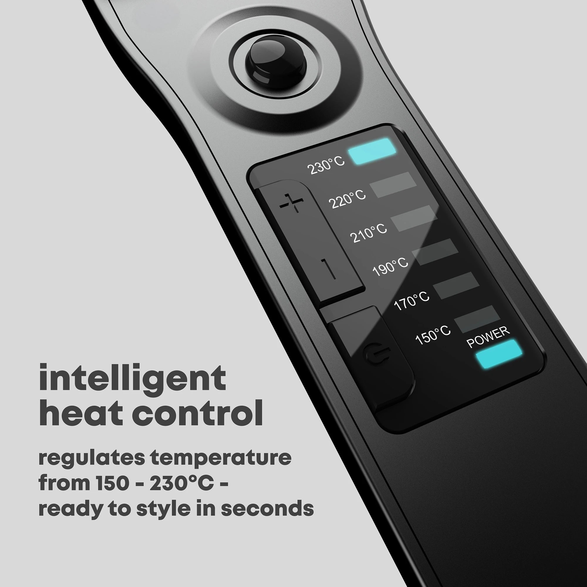REVAMP Steamcare hair straightener adjustable temperature settings