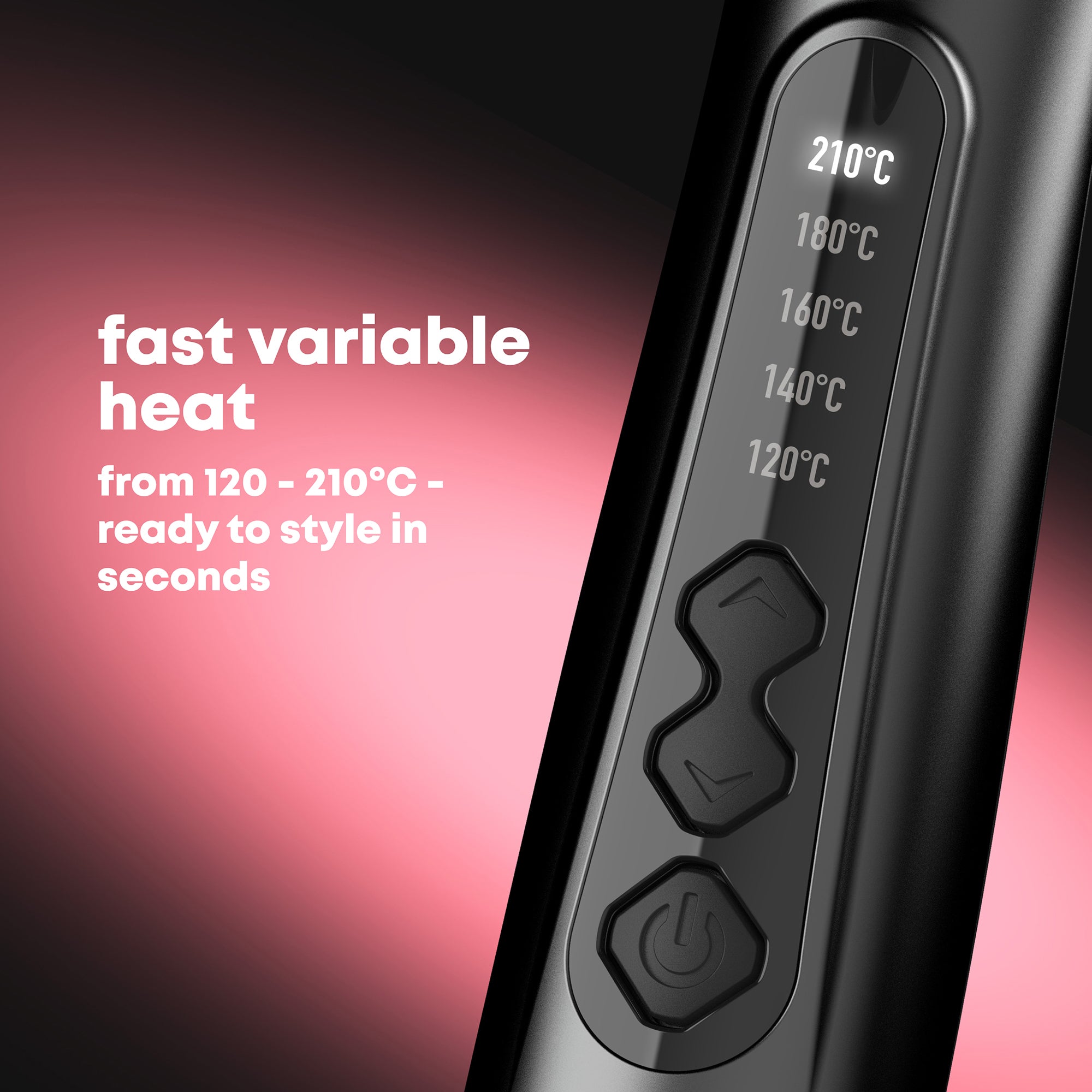 REVAMP Ultra Slim Curling Wand adjustable temperature settings