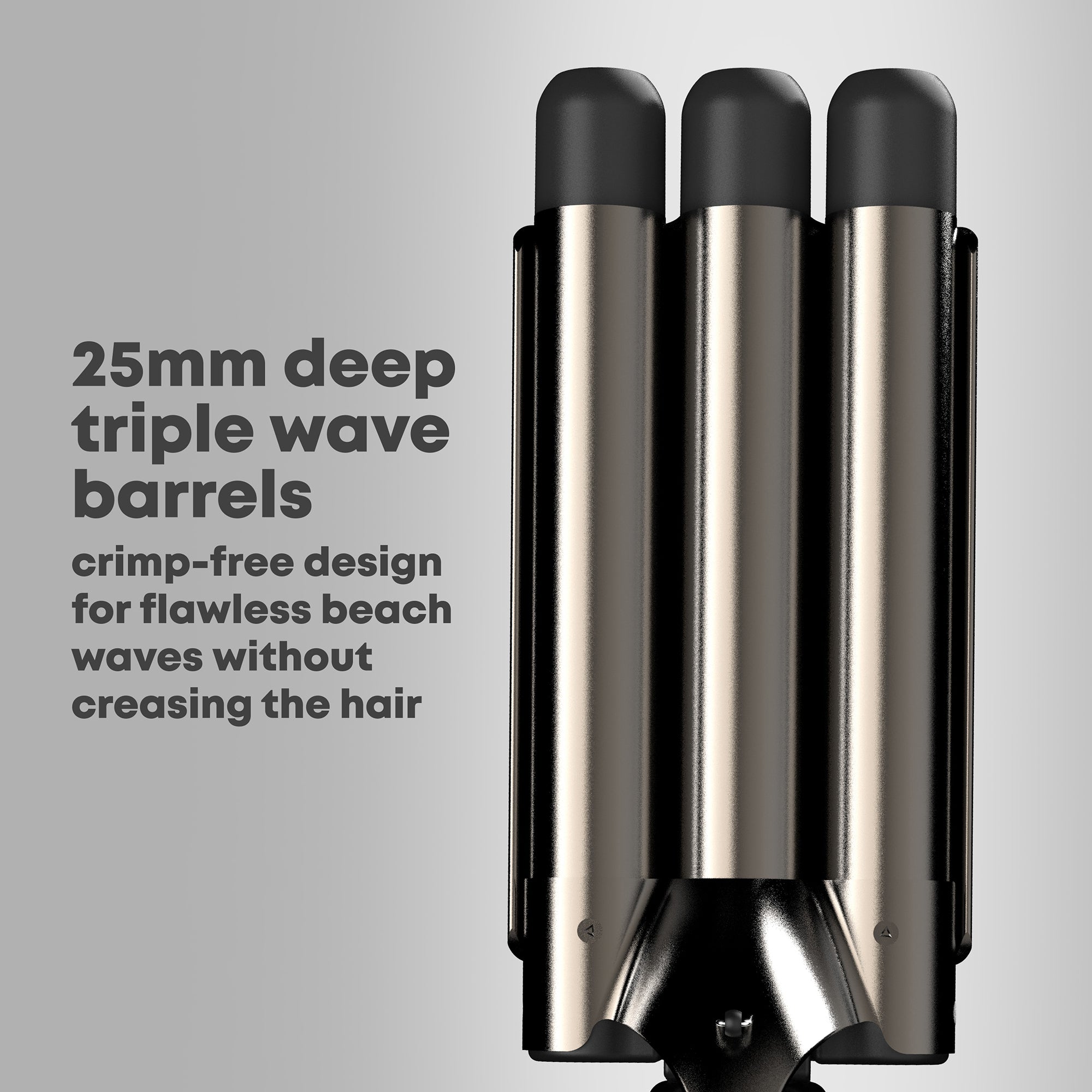 REVAMP Deep Beach Waver 25mm triple ceramic barrels